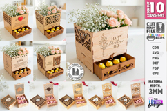 Flowers and Chocolate Boxes Laser Cut Bundle. Mother's Day Product Image 1