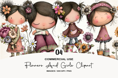 Flowers And Girls Clipart Product Image 1