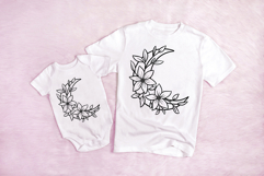 Flowers and Moon Wreath Flower Graphic Clipart PNG Product Image 3