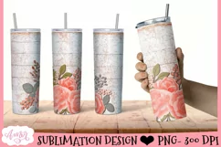 floral tumbler template