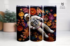 Flowers Astronaut 3D Tumbler Sublimation Bundle Product Image 2