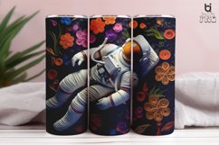 Flowers Astronaut 3D Tumbler Sublimation Bundle Product Image 11