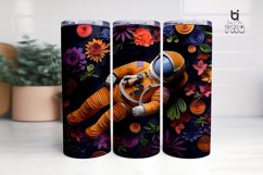Flowers Astronaut 3D Tumbler Sublimation Bundle Product Image 12