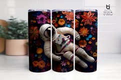 Flowers Astronaut 3D Tumbler Sublimation Bundle Product Image 14