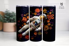 Flowers Astronaut 3D Tumbler Sublimation Bundle Product Image 4