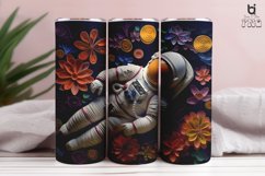 Flowers Astronaut 3D Tumbler Sublimation Bundle Product Image 7