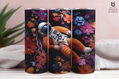 Flowers Astronaut 3D Tumbler Sublimation Bundle Product Image 9