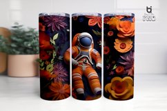 Flowers Astronaut 3D Tumbler Sublimation Bundle Product Image 10