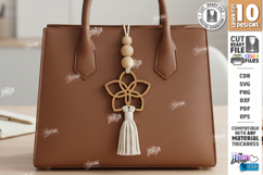 Flower Bag Tags Laser Cut Bundle | Boho Bag Charms | Macrame Product Image 5