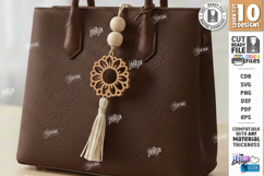 Flower Bag Tags Laser Cut Bundle | Boho Bag Charms | Macrame Product Image 9