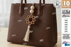 Flower Bag Tags Laser Cut Bundle | Boho Bag Charms | Macrame Product Image 10