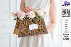 Flowers Basket Laser Cut | Floral Basket | Bouquet Holder Product Image 1