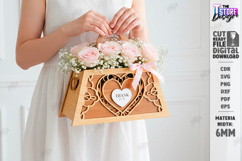 Flowers Basket Laser Cut | Floral Basket | Bouquet Holder Product Image 1