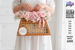 Flowers Basket Laser Cut | Floral Basket | Bouquet Holder Product Image 1