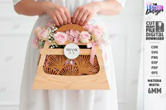 Flowers Basket Laser Cut | Floral Basket | Bouquet Holder Product Image 1