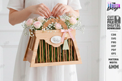 Flowers Basket Laser Cut | Floral Basket | Bouquet Holder Product Image 1