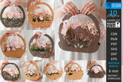 Flowers Basket Laser Bundle | Bouquet Holders | Gift Basket Product Image 1