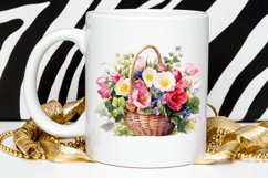 Flowers Basket Watercolor PNG Clipart Product Image 2