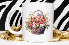 Flowers Basket Watercolor PNG Clipart Product Image 2