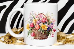Flowers Basket Watercolor PNG Clipart Product Image 2