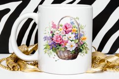Flowers Basket Watercolor PNG Clipart Product Image 2
