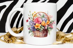 Flowers Basket Watercolor PNG Clipart Product Image 2