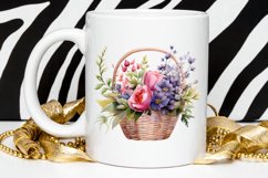Flowers Basket Watercolor PNG Clipart Product Image 2