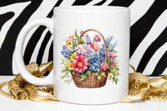 Flowers Basket Watercolor PNG Clipart Product Image 2