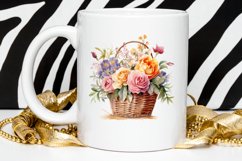 Flowers Basket Watercolor PNG Clipart Product Image 2