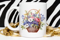 Flowers Basket Watercolor PNG Clipart Product Image 2