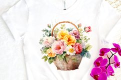 Flowers Basket Watercolor PNG Clipart Product Image 3