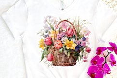 Flowers Basket Watercolor PNG Clipart Product Image 3