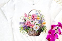 Flowers Basket Watercolor PNG Clipart Product Image 3