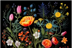 Flowers Car Coaster. Wildflowers Car Coaster Design Product Image 2