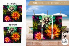 3D 20oz Colorful Flower Tumbler Sublimation, Flower Tumbler Product Image 2