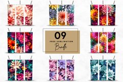3D 20oz Colorful Flower Tumbler Sublimation, Flower Tumbler Product Image 3