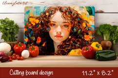 Woman Romantic sumer girl Cutting Board Sublimation Product Image 1