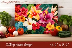 Flowers Cutting Board Design. Tropical passionflower Product Image 1