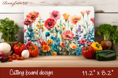 Flowers Cutting Board Design. Tropical passionflower Product Image 1