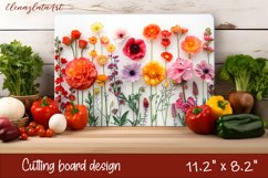 Flowers Cutting Board Design. Tropical passionflower Product Image 1