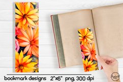 Watercolor floral bookmark sublimation Product Image 1