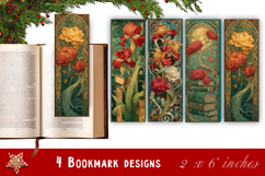 Iris Floral Bookmark Sublimation PNG | Elegant Flower Product Image 1