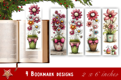 Flowers Bookmark Sublimation Floral Printable Product Image 1