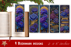 Peony Floral Bookmark Sublimation PNG | Printable Flower Product Image 1
