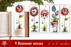 Flowers Bookmark Sublimation Floral Printable Product Image 1