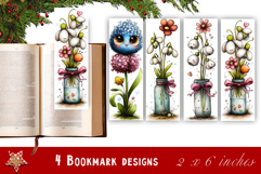 Flowers Bookmark Sublimation Floral Printable Product Image 1