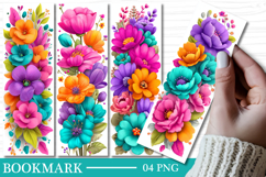 Flowers Bookmark Sublimation _ Floral Png Product Image 1