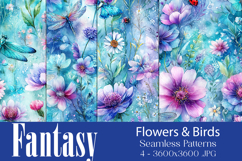 Fantasy Patterns, Flowers Birds Hummingbirds Pollinators, s3 Product Image 1