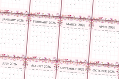 2026 Canva Flower Calendar Editable Template Product Image 3