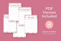 2026 Canva Flower Calendar Editable Template Product Image 5